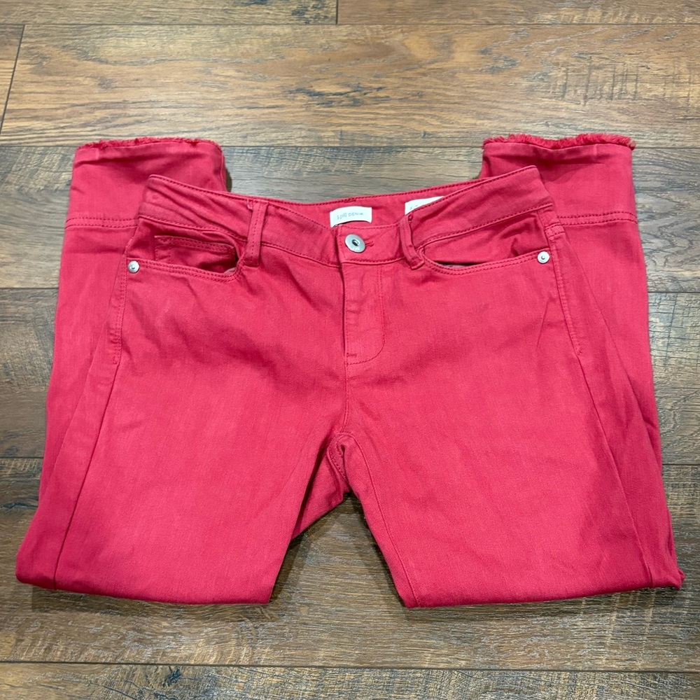 J.Jill denim pinkish red Jeans crop petite 0